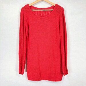 Rachel Zoe Open Knit Sweater Relaxed Academia Valentine's Day Career Boho L